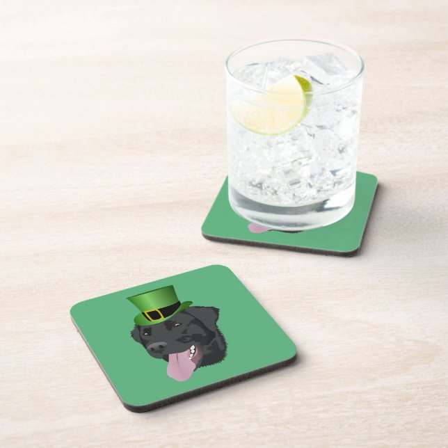 Posavasos St. Patrick's Day Black Labrador (Lado Derecho)