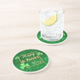 Posavasos St. Patrick's Day Gold Shamrock