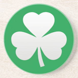 Posavasos St. Patrick's Day Green White Shamrock