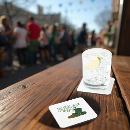 Posavasos St. Patrick's Day Hard Plastic Coaster