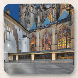 Posavasos St. Vitus Cathedral Windows Hard Plastic Coaster