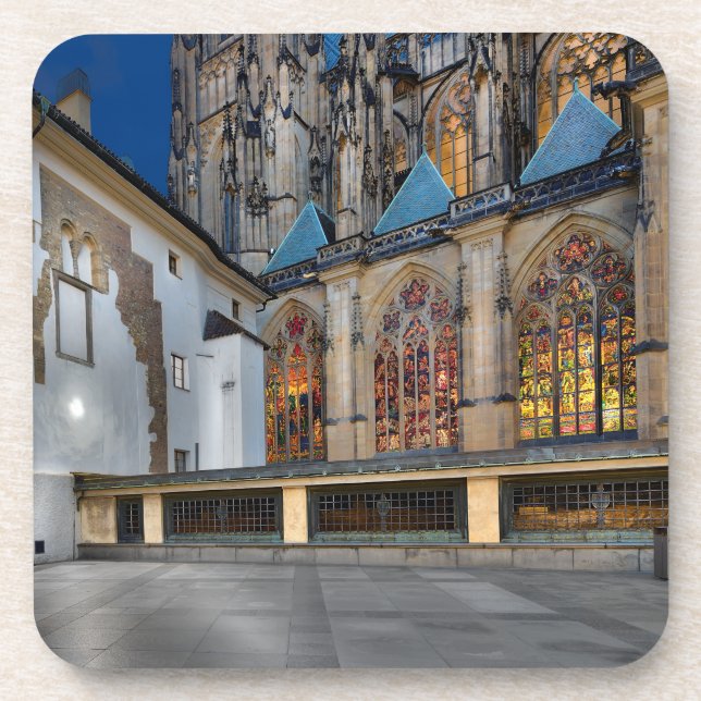Posavasos St. Vitus Cathedral Windows Hard Plastic Coaster (Frente)