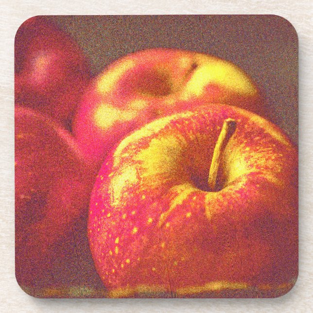 Posavasos "Stack of Red Apples Fruit" Foto escueta. ¡Hazte c (Frente)