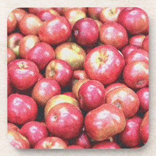 Posavasos "Stack of Red Apples Fruit" Foto escueta. ¡Hazte c