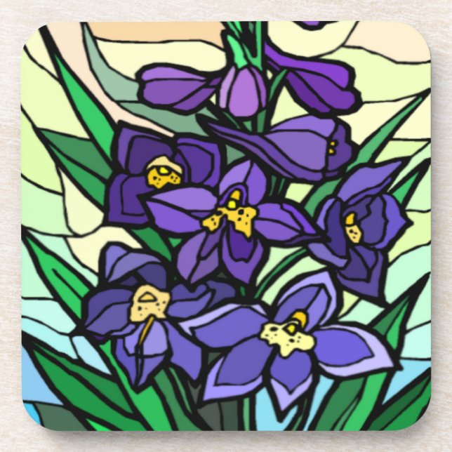 Posavasos Stain Glass Dendrobium Coasters (Frente)