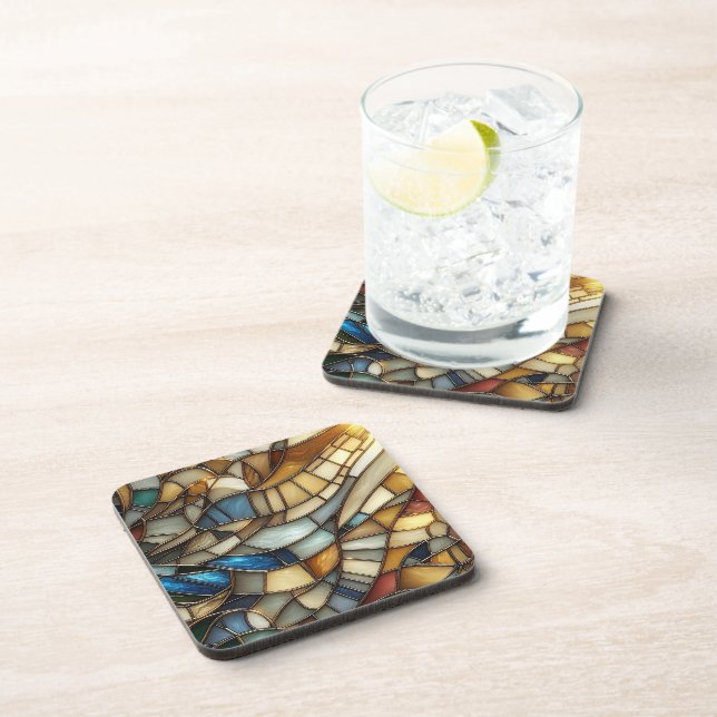 Posavasos Stained Glass Waves (Lado Derecho)