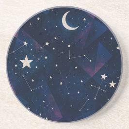 Posavasos Starry Constellation Sky - Patrón nocturno celesti
