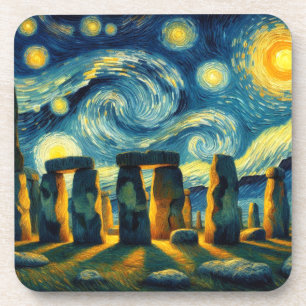Posavasos Starry Night Stonehenge