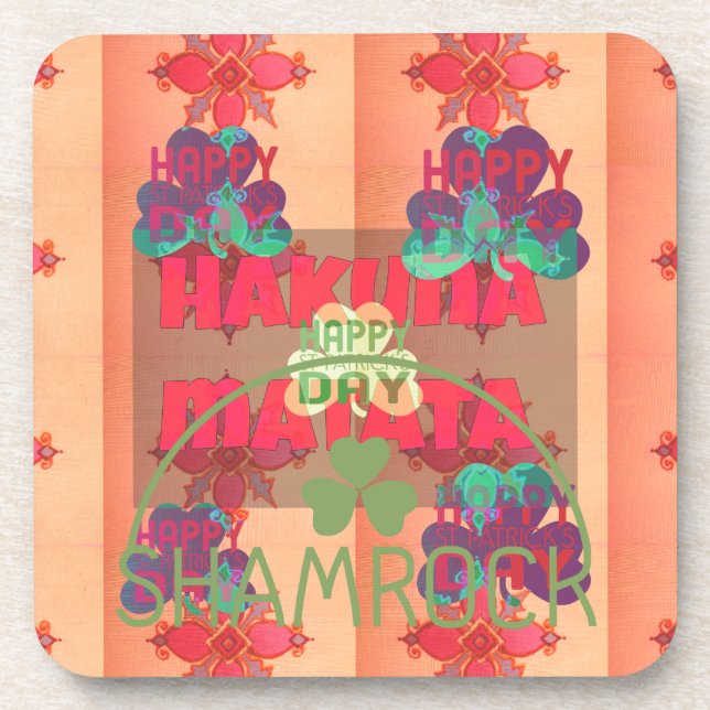 Posavasos Stay Blessed Happy Saint Patrick's Day Hakuna Mata (Frente)