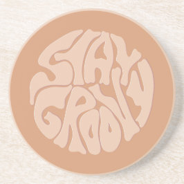 Posavasos Stay Groovy Retro Beige