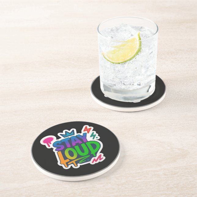 Posavasos Stay Loud Graffiti Neon Artwork (Lado)