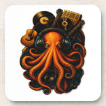 Posavasos "Steampunk Octopus Pegatina - Music Fantasy Vinyl<br><div class="desc">Añada un giro audaz a su portátil, portátil o refrigerador con este llamativo pegatina de pulpo de vapor. El intrincado ilustracion cuenta con un intenso pulpo naranja enredado con elementos musicales vintage como discos de vinilo, altavoces y guitarras, lo que lo hace perfecto para amantes de la música, fans de...</div>