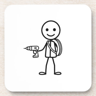 Posavasos Stickmen At Work - El Electricista