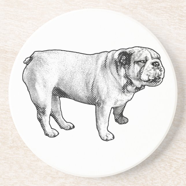 Posavasos stipple stance, bulldog (Frente)