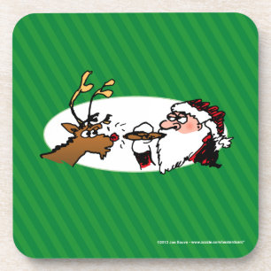 Posavasos Stogie Santa Dibujo Animado Divertido