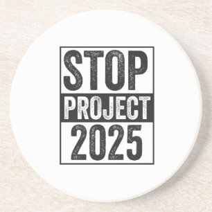 Posavasos Stop Project 2025 Patrocinio estadounidense Trump