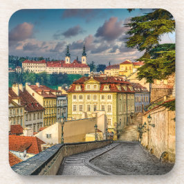 Posavasos Strahov Monastery Morning Hard Plastic Coaster