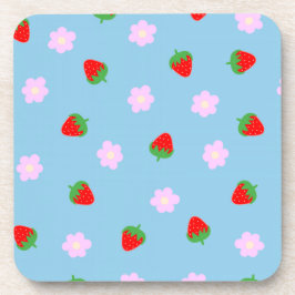 Posavasos Strawberries & Flowers