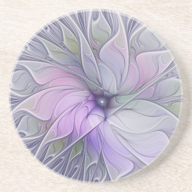 Posavasos Stunning Beauty Modern Abstract Fractal Art Flower (Frente)