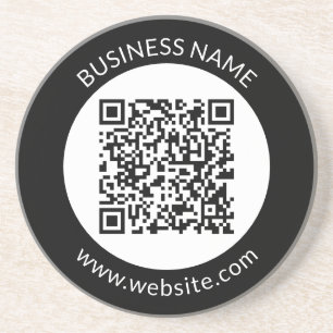 Posavasos Su código QR cargado Texto y colores editables