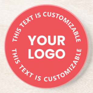Posavasos Su logotipo / cualquier imagen cargada y texto cir