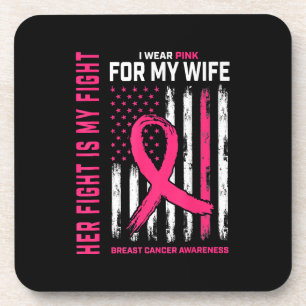 Posavasos Su lucha es mi lucha Llevo rosa Esposa Cáncer de m
