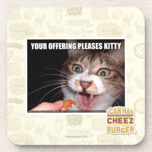 Posavasos Su ofrecimiento satisface el gatito