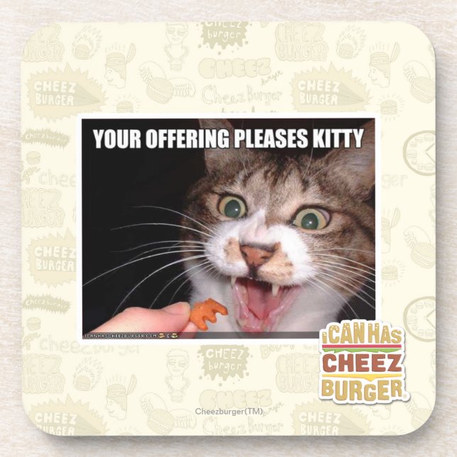 Posavasos Su ofrecimiento satisface el gatito (Frente)