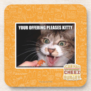 Posavasos Su ofrecimiento satisface el gatito