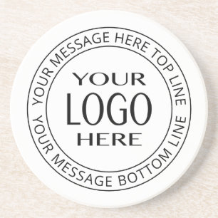 Posavasos Su propio logotipo y texto circular personalizable