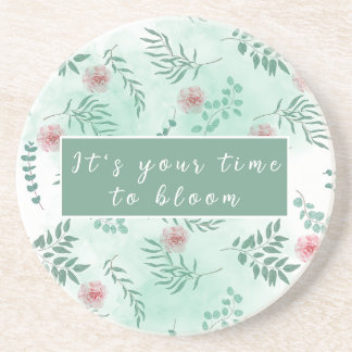 Posavasos Su tiempo para florecer, personalizable estético f