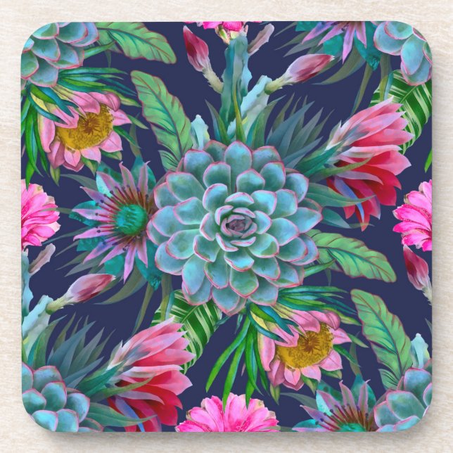 Posavasos Suculento jardín tropical (Frente)