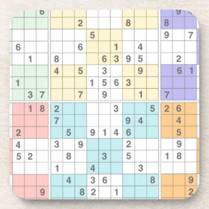 Posavasos sudoku pastel