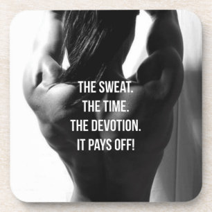 Posavasos Sudor, tiempo, devoción Motivación del entrenamien