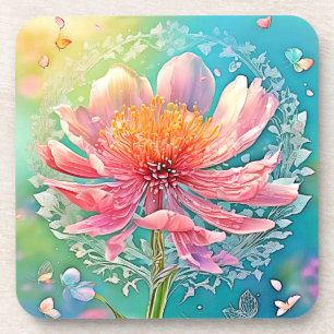 Posavasos Sueño de mariposa rosada