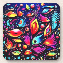 Posavasos Sueño de pluma psicodélica