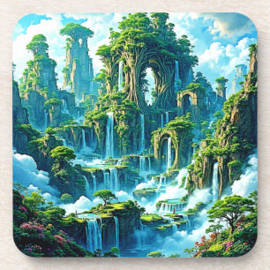Posavasos Sueño del reino de los árboles de cascada