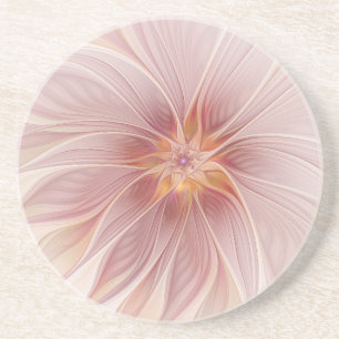 Posavasos Sueño floral abstracto de fractal de arte de flor 