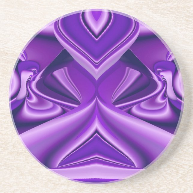 Posavasos Sueños de Arcoíris de Flor Morada (Frente)