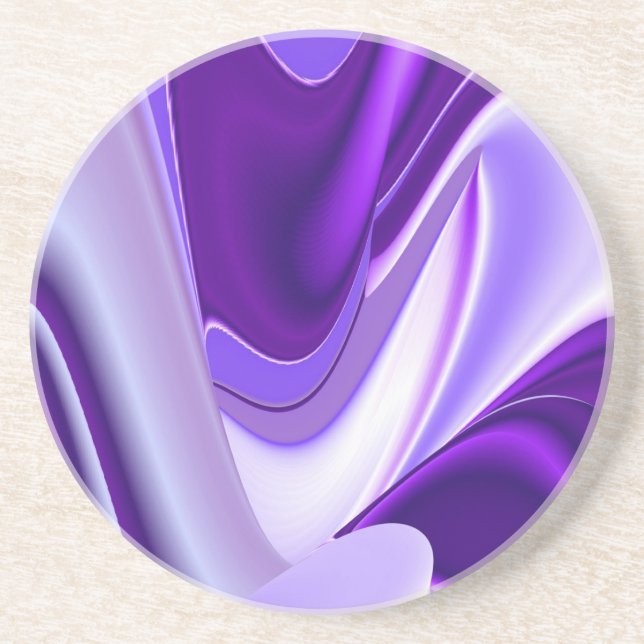 Posavasos Sueños de Arcoíris de Flor Morada (Frente)