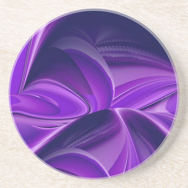 Posavasos Sueños de Arcoíris de Flor Morada (Frente)