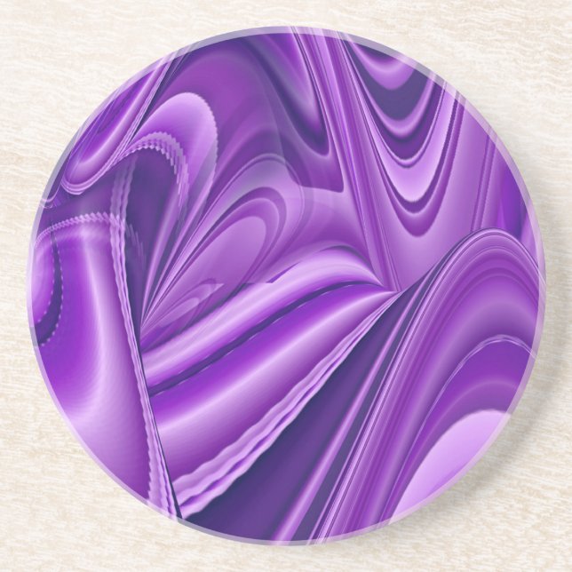 Posavasos Sueños de Arcoíris de Flor Morada (Frente)
