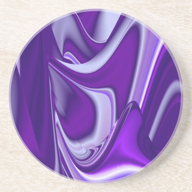 Posavasos Sueños de Arcoíris de Flor Morada (Frente)