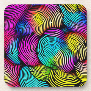 Posavasos Sueños de Huella Dactilar Arcoíris