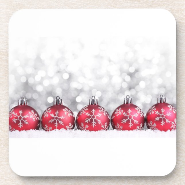 POSAVASOS SUEÑOS DE LA COSTA DE NAVIDADES CON ORNAMENTOS (Frente)