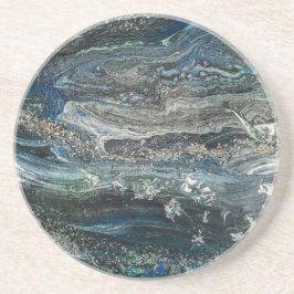 Posavasos Sueños de la pintura abstracta del Océano 20