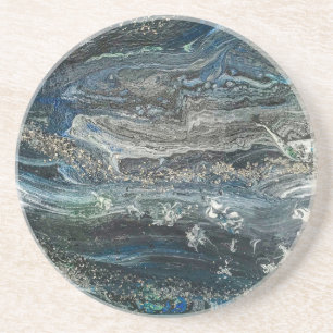 Posavasos Sueños de la pintura abstracta del Océano 20