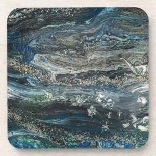 Posavasos Sueños de la pintura abstracta del Océano 20