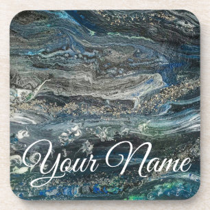 Posavasos Sueños de la pintura abstracta oceánica