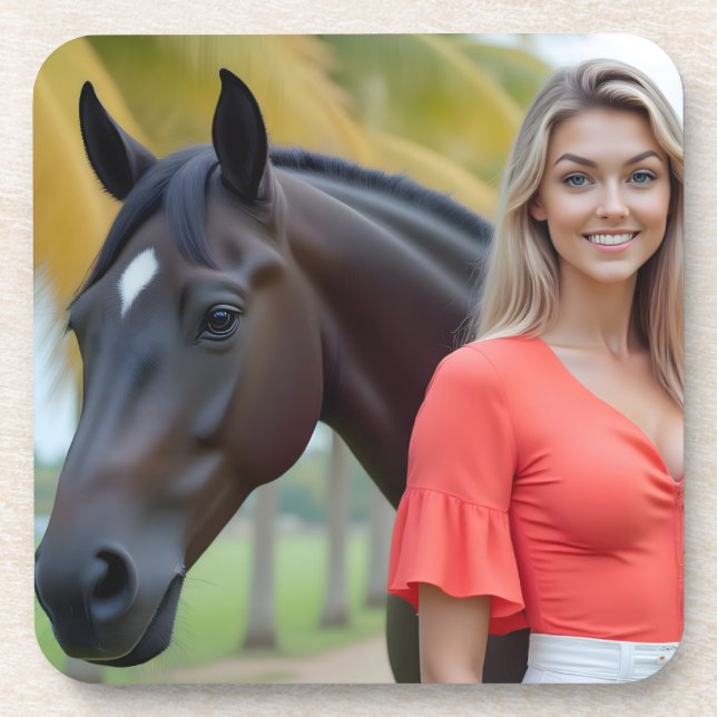 Posavasos Sueños de las islas: Helena en el plástico del par (Frente)